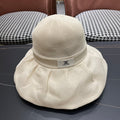 CELINE 26S MESH CROWN RUFFLE-BRIM SUN HAT STYLE 133