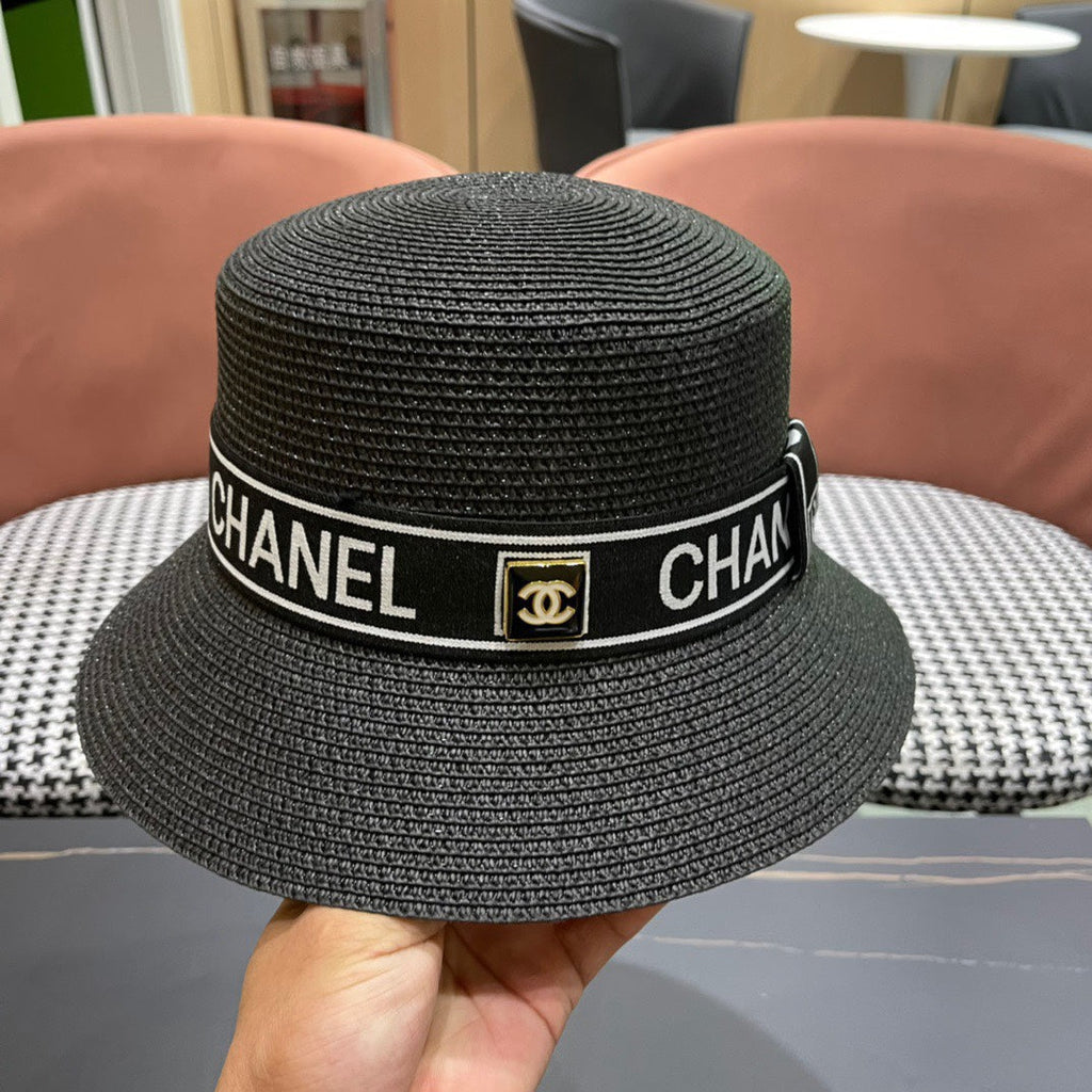 CHANEL 26S BOATER STRAW HAT 337950