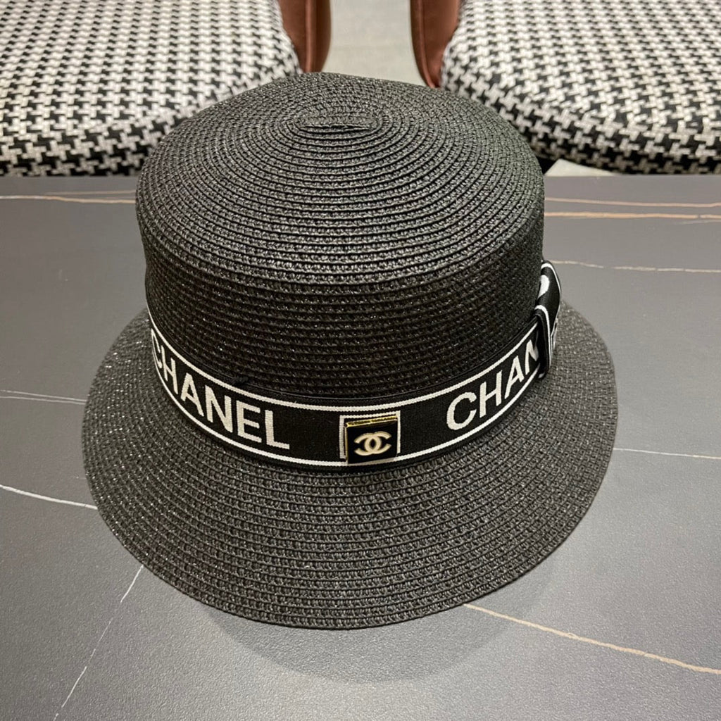 CHANEL 26S BOATER STRAW HAT 337950
