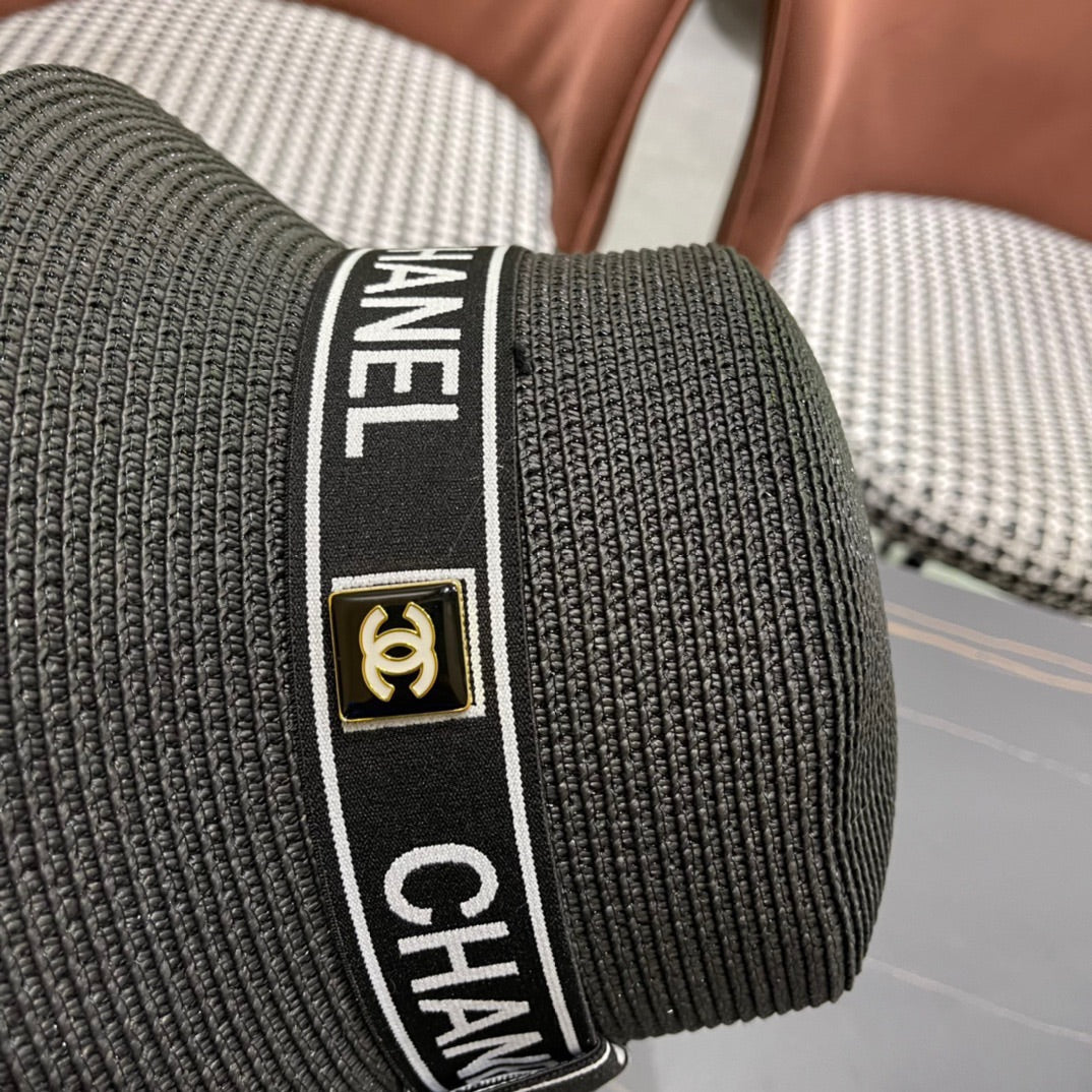 CHANEL 26S BOATER STRAW HAT 337950