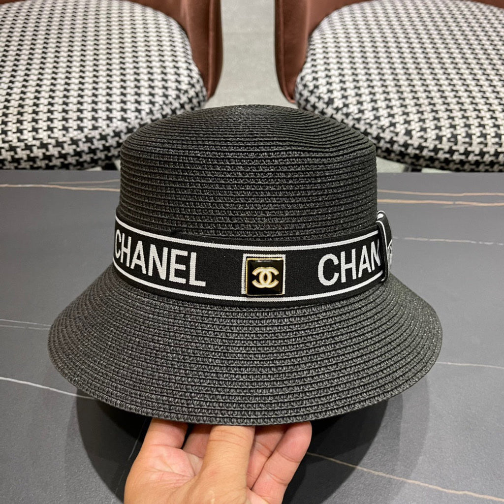 CHANEL 26S BOATER STRAW HAT 337950