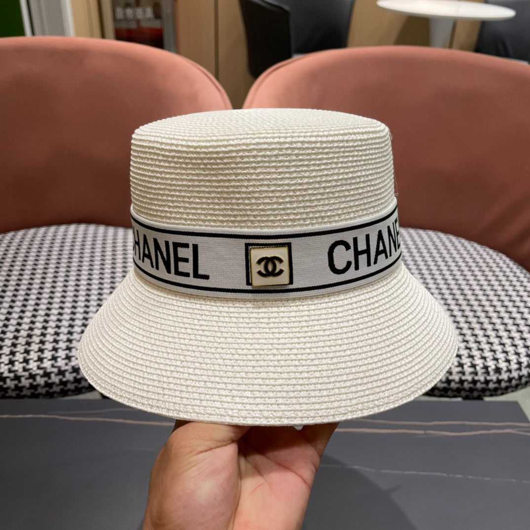 CHANEL 26S BOATER STRAW HAT 337951