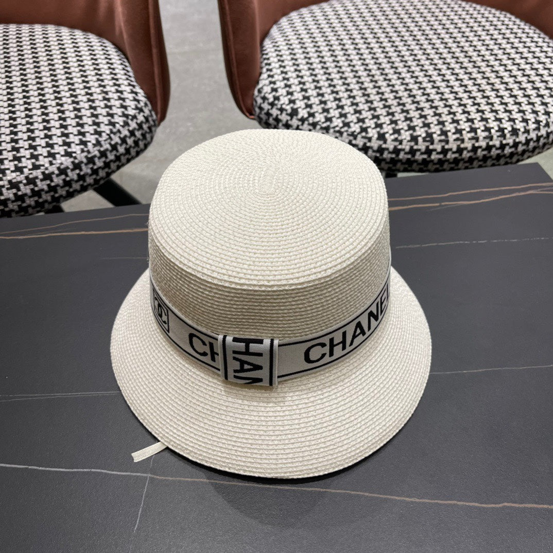 CHANEL 26S BOATER STRAW HAT 337951