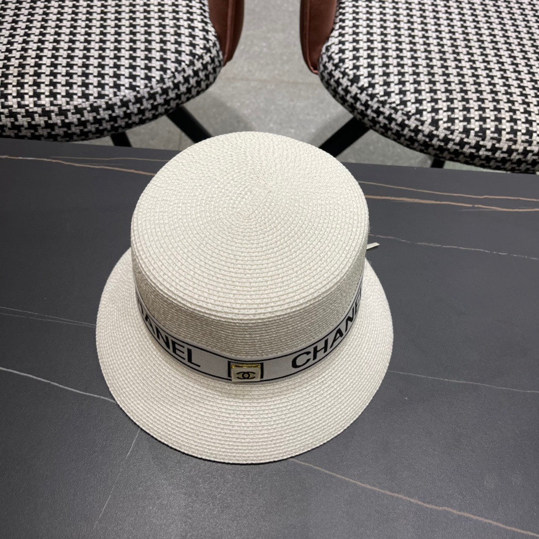 CHANEL 26S BOATER STRAW HAT 337951