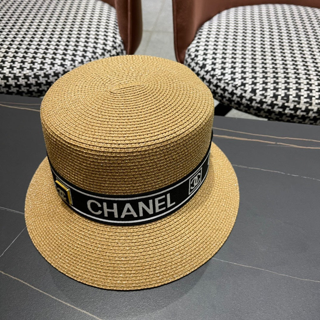 CHANEL 26S BOATER STRAW HAT 337949