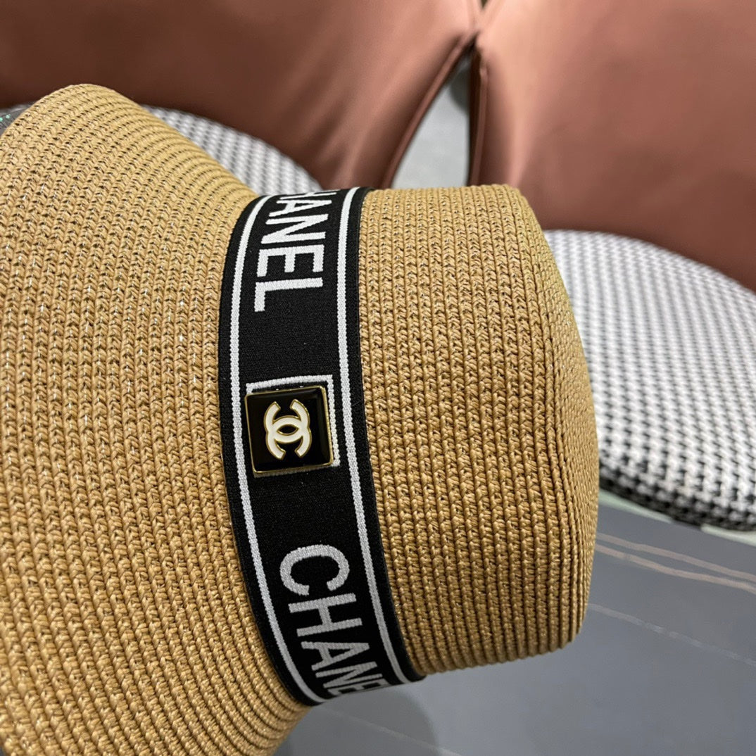 CHANEL 26S BOATER STRAW HAT 337949