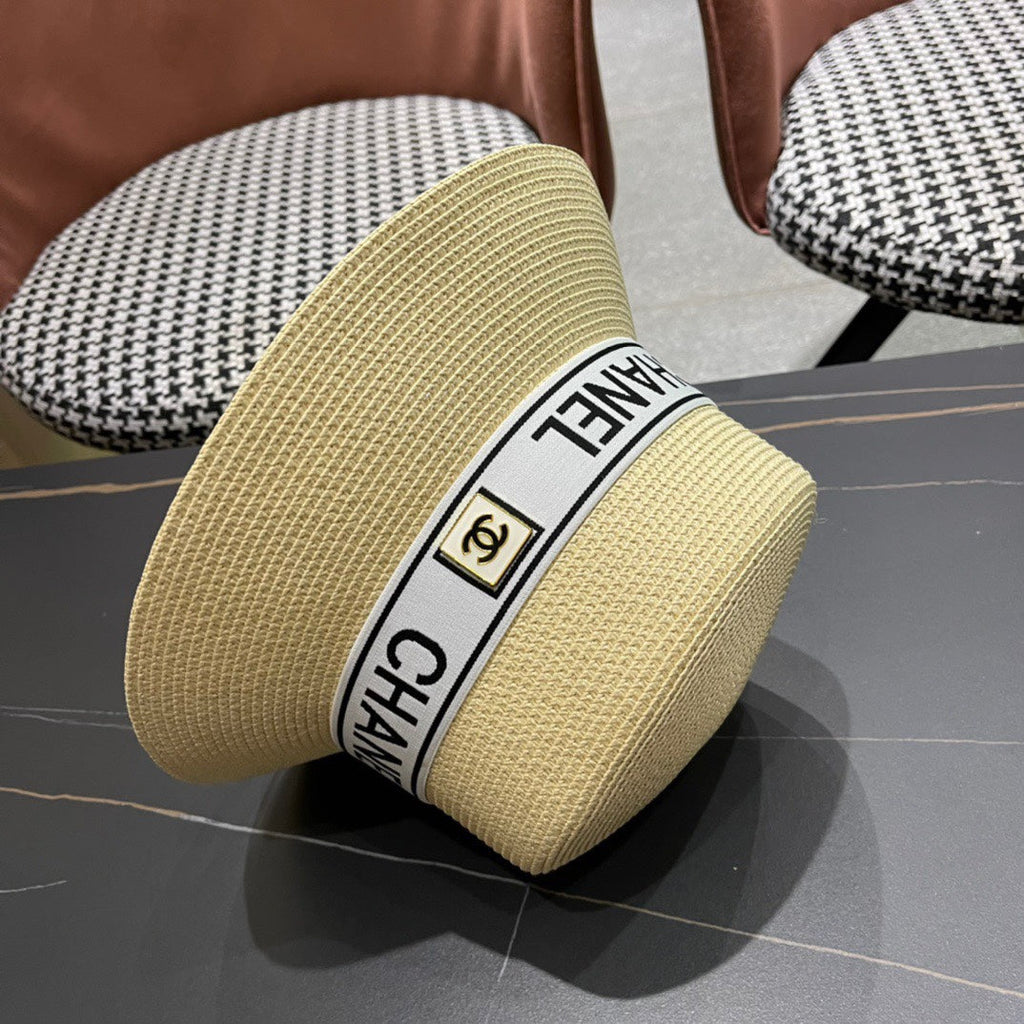 CHANEL 26S BOATER STRAW HAT 337948