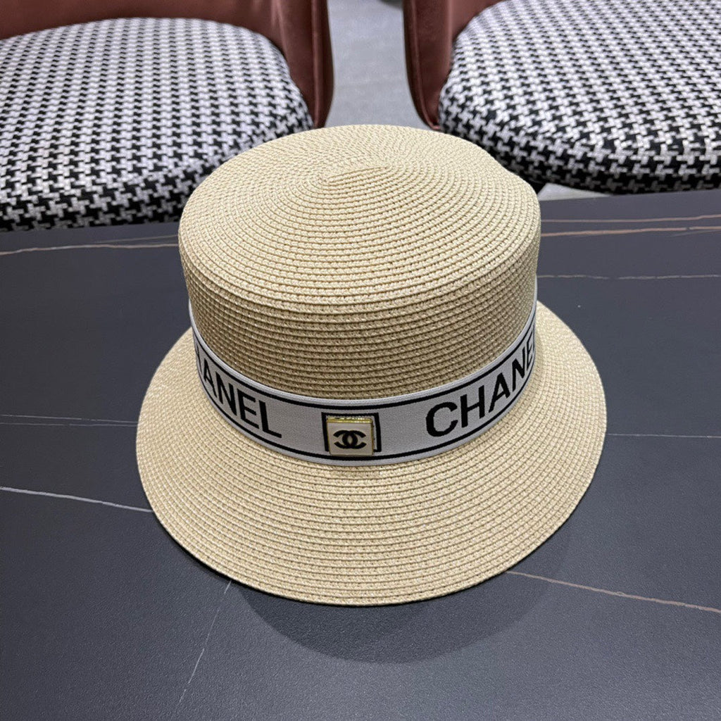 CHANEL 26S BOATER STRAW HAT 337948