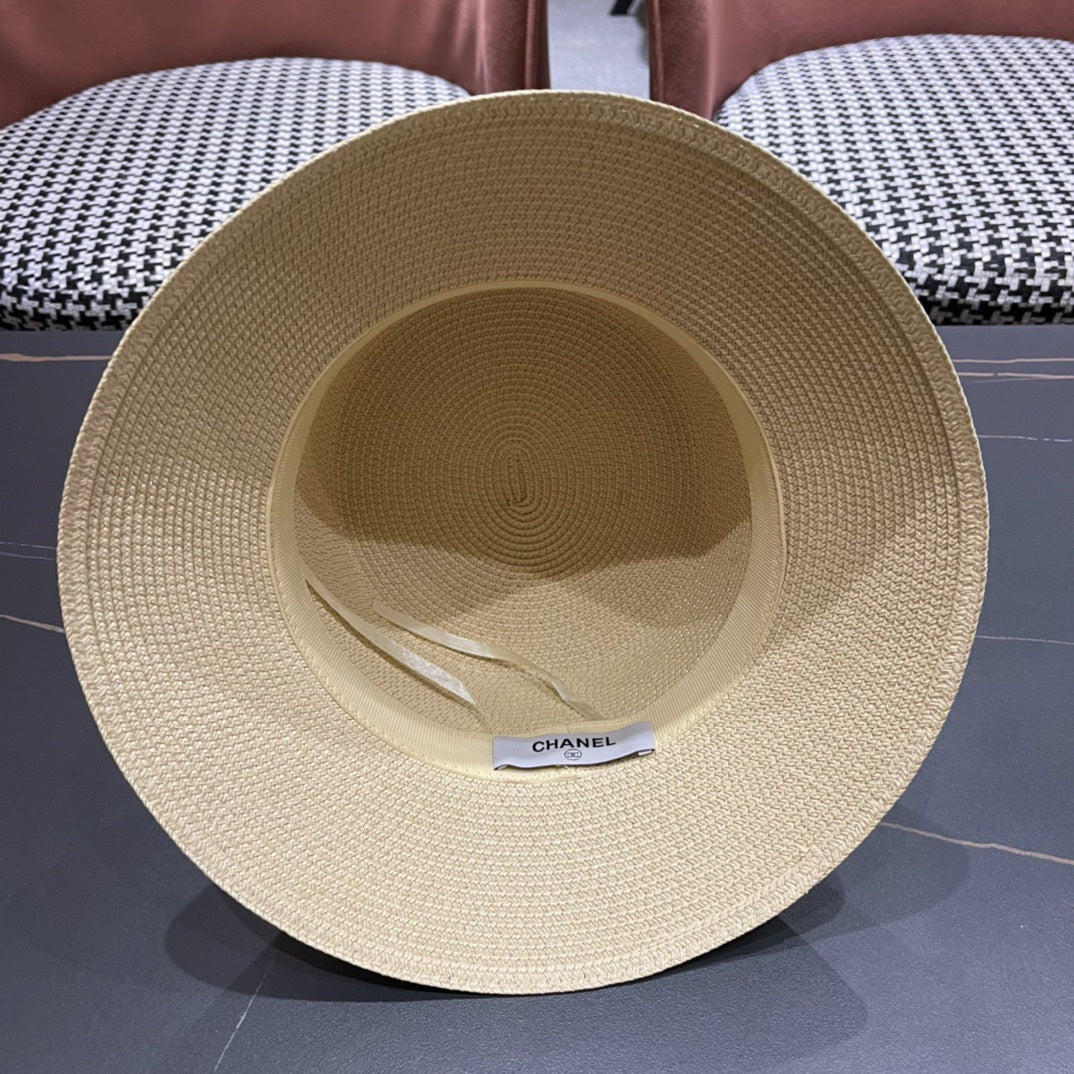 CHANEL 26S BOATER STRAW HAT 337948