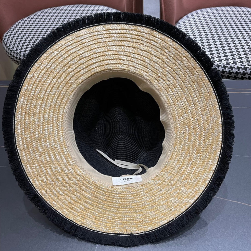 CELINE 26S WIDE-BRIM STRAW SUN HAT STYLE 137