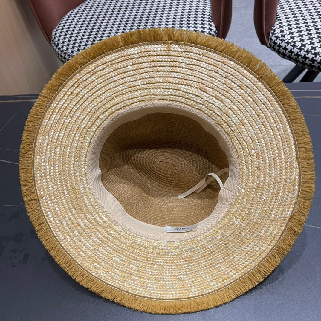 CELINE 26S WIDE-BRIM STRAW SUN HAT STYLE 139
