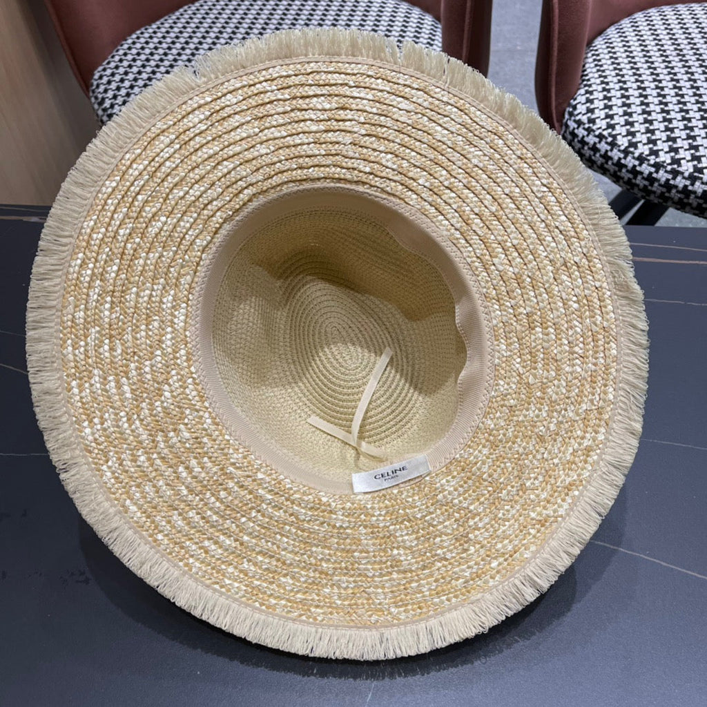 CELINE 26S WIDE-BRIM STRAW SUN HAT STYLE 138