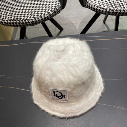 BUCKET HAT IN IVORY BEIGE MIXED WOOL 416224