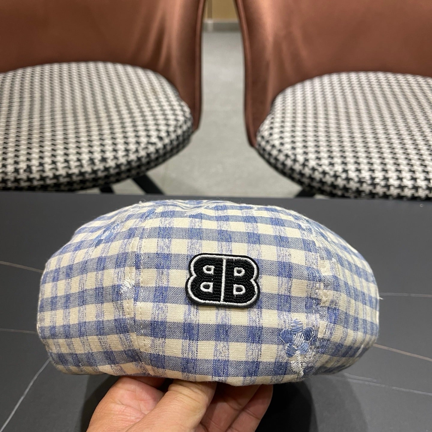 BALENCIAGA 26S PLAID BERET STYLE 6