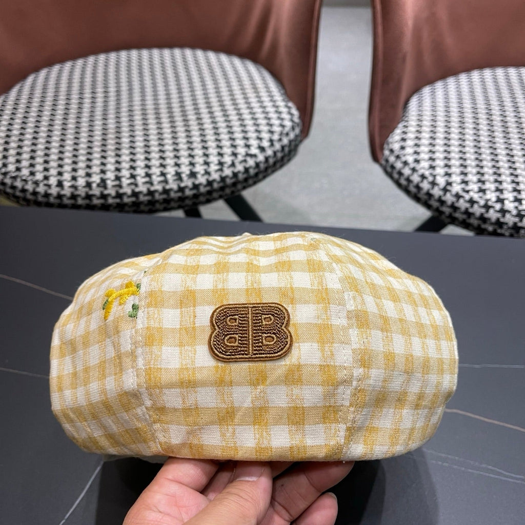 BALENCIAGA 26S PLAID BERET STYLE 8