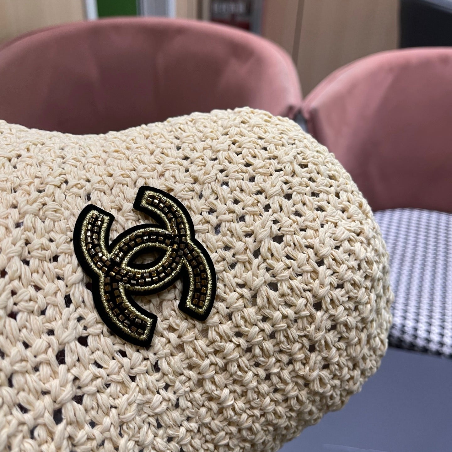 CHANEL 26S RAFFIA BUCKET HAT 335792