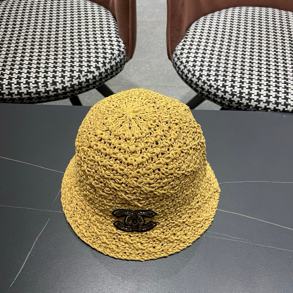 CHANEL 26S RAFFIA BUCKET HAT 335789