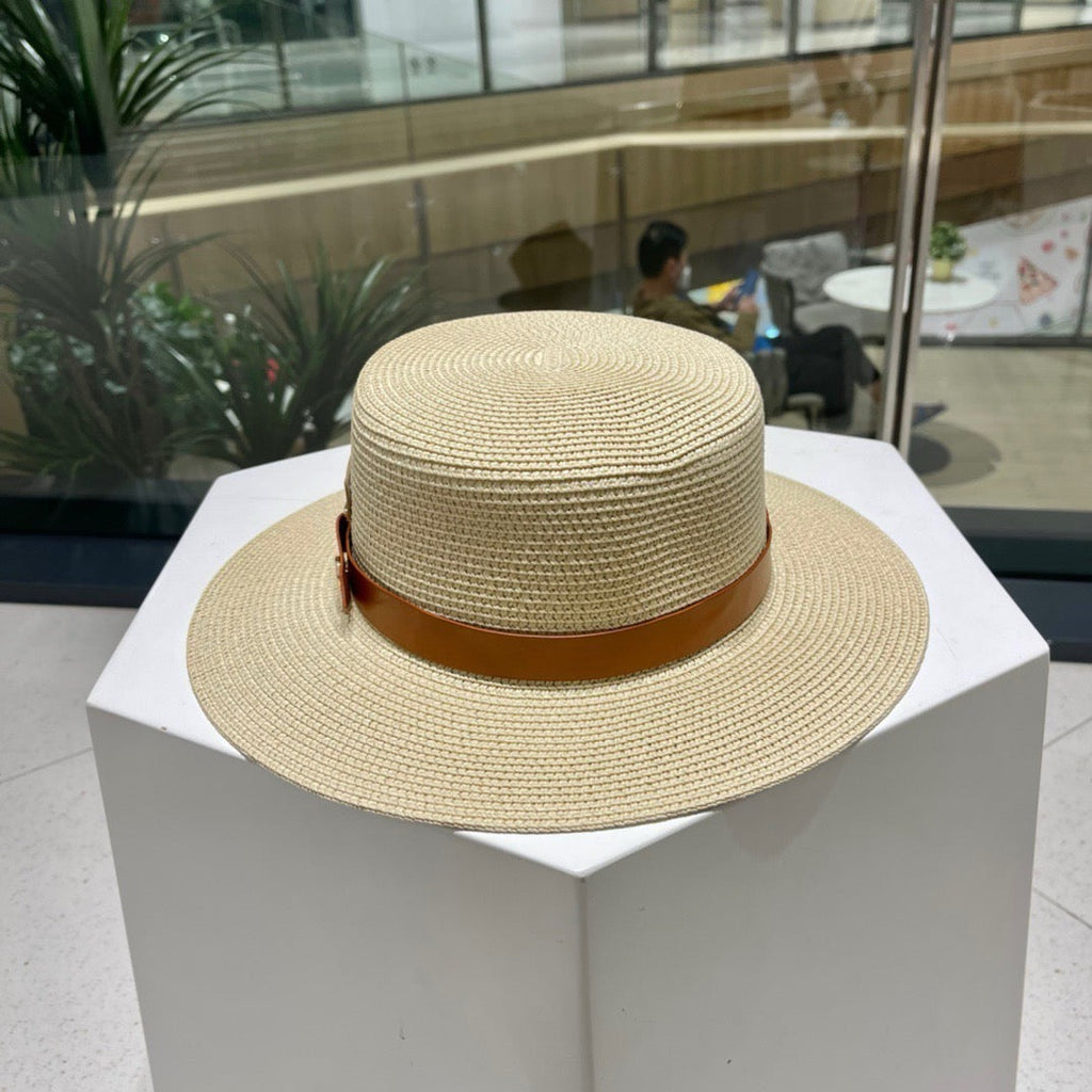 CELINE 26S STRAW BOATER HAT STYLE 140
