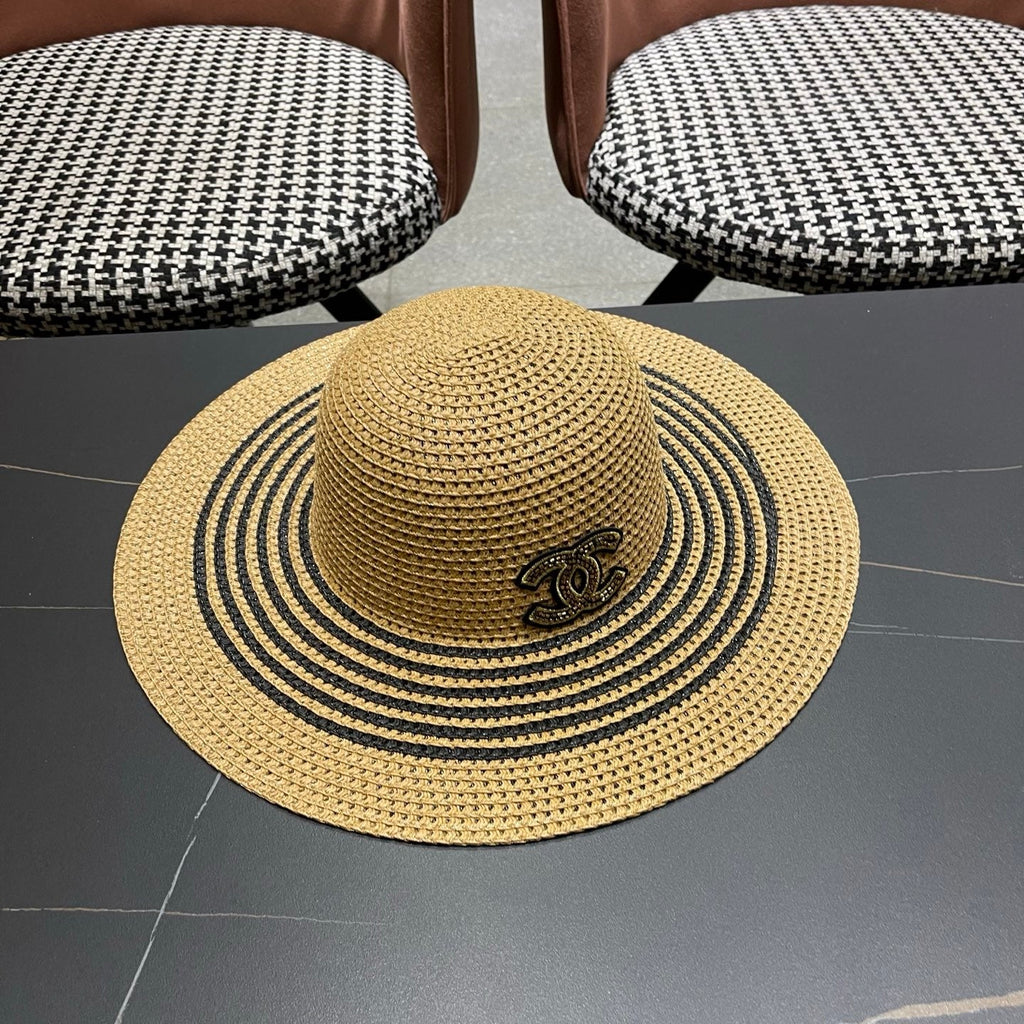 CHANEL 26S WIDE-BRIM STRAW HAT 335716