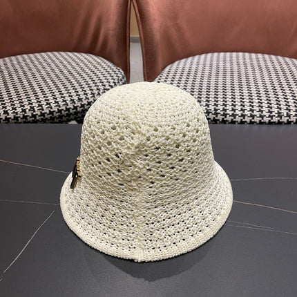 DIOR 26S CROCHET STRAW BUCKET HAT STYLE 216