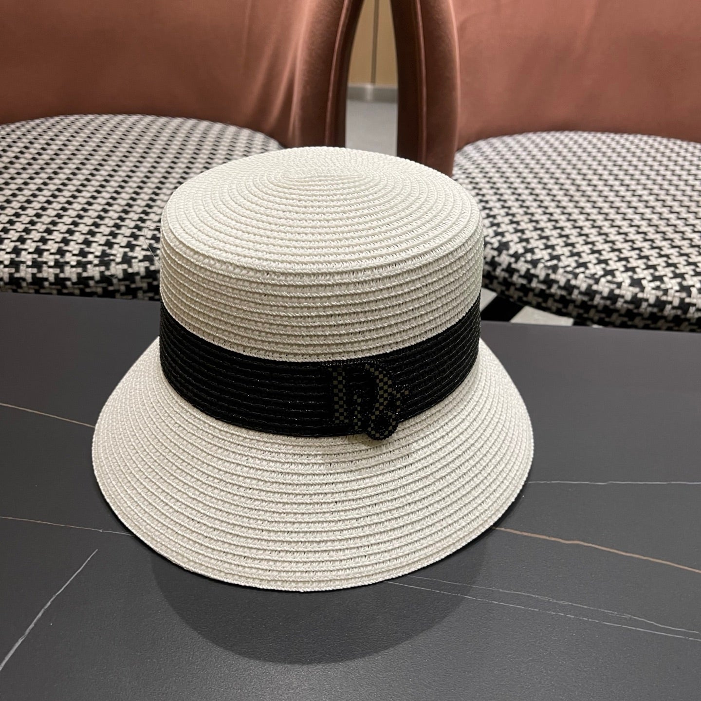 DIOR 26S SHORT BRIM STRAW HAT STYLE 77