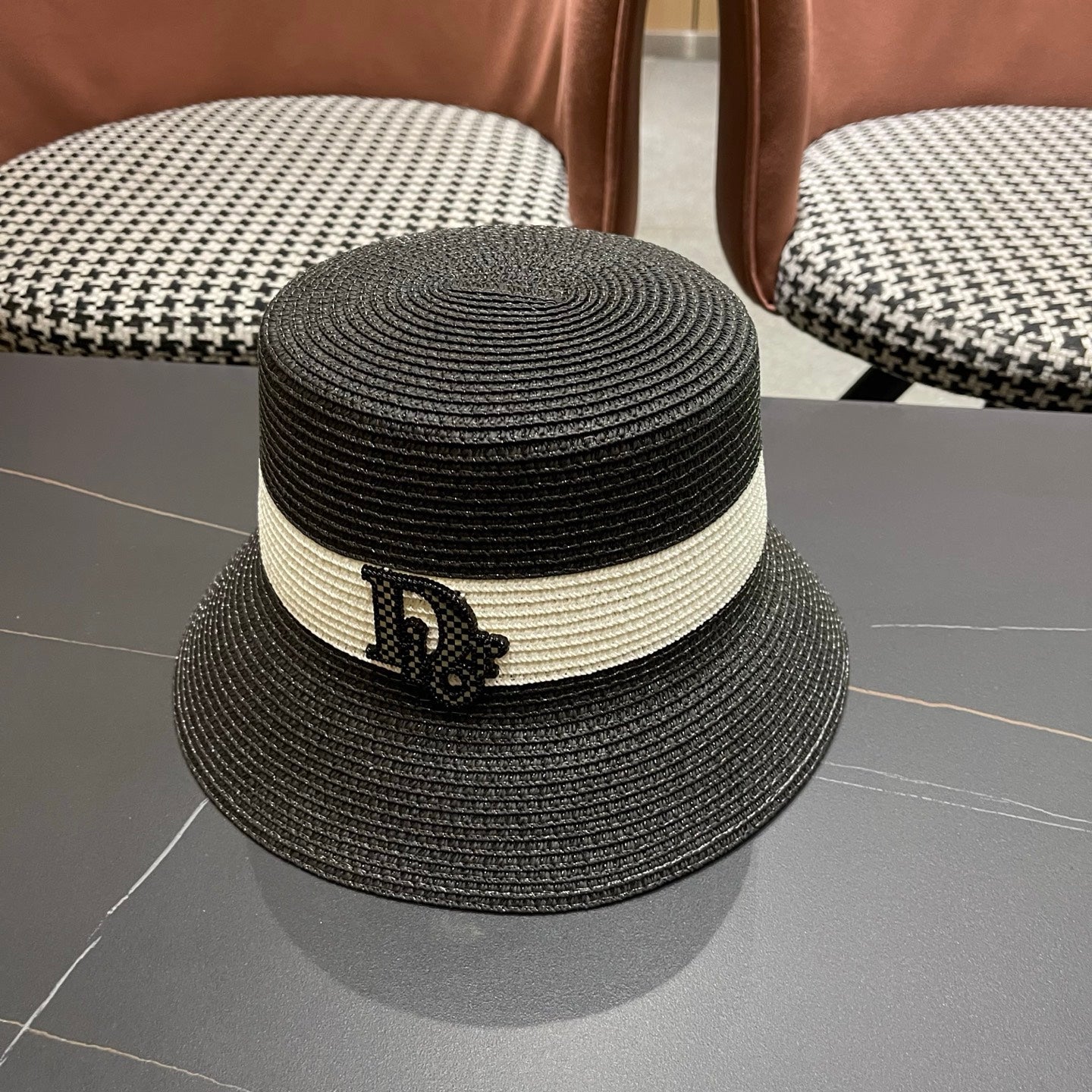 DIOR 26S SHORT BRIM STRAW HAT STYLE 76