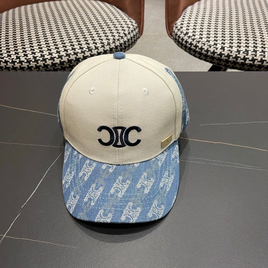 CELINE 26S COLOR-BLOCK BASEBALL CAP STYLE 65