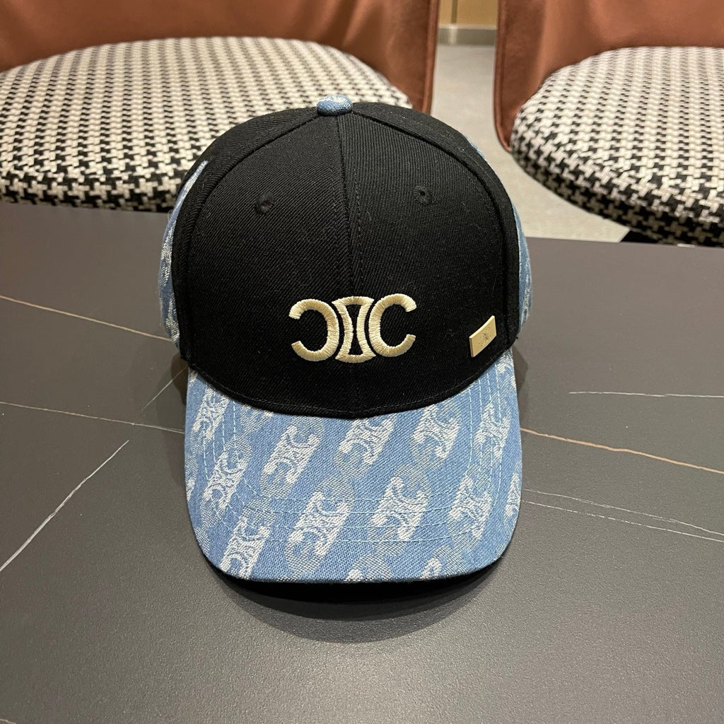CELINE 26S COLOR-BLOCK BASEBALL CAP STYLE 64