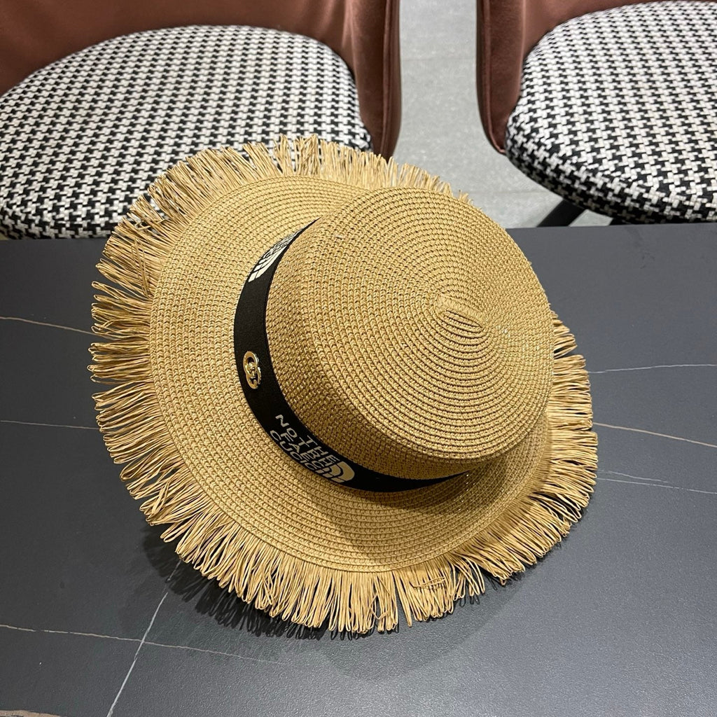 GUCCI 26S WIDE-BRIMMED STRAW HAT STYLE 67