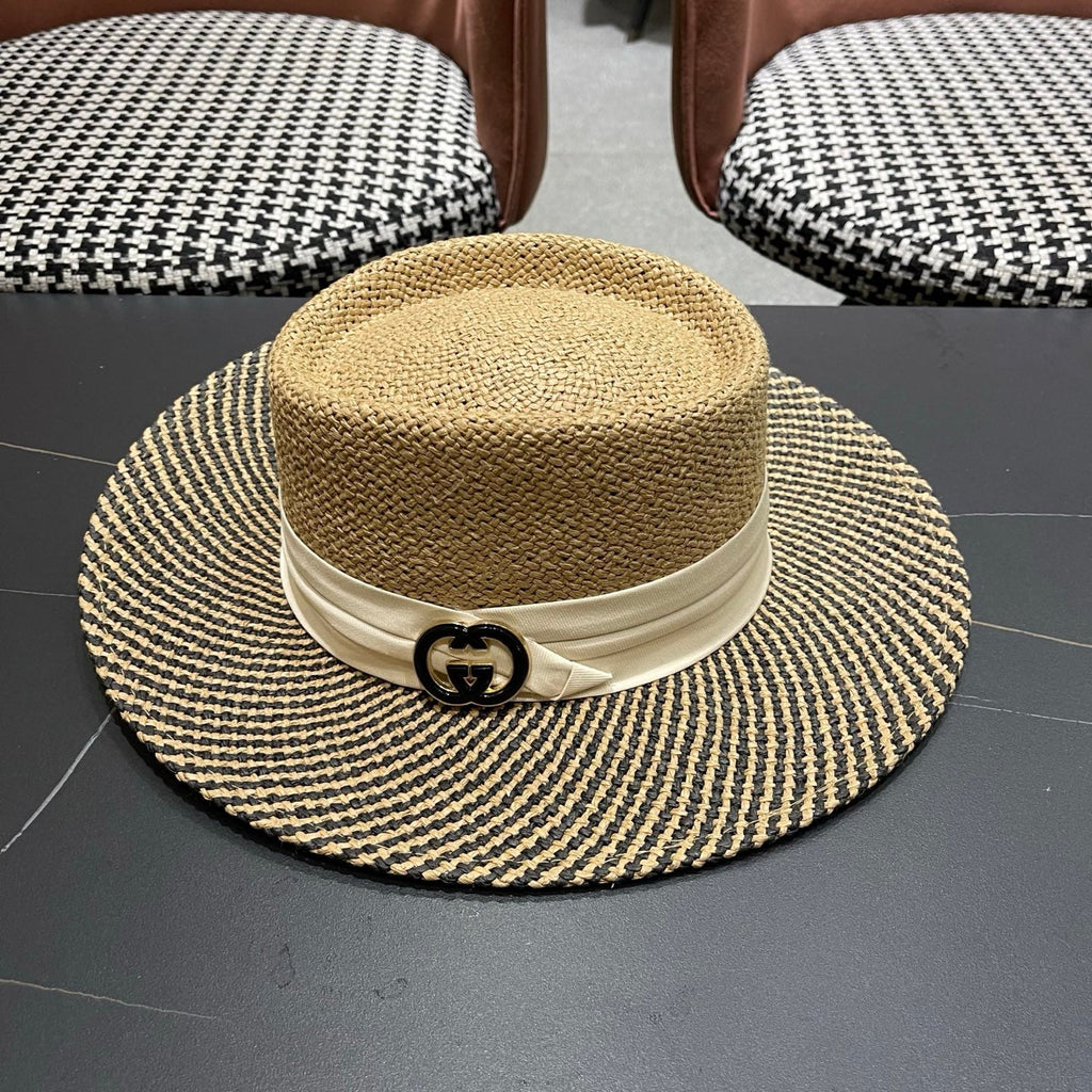 GUCCI 26S WIDE-BRIMMED STRAW HAT 265