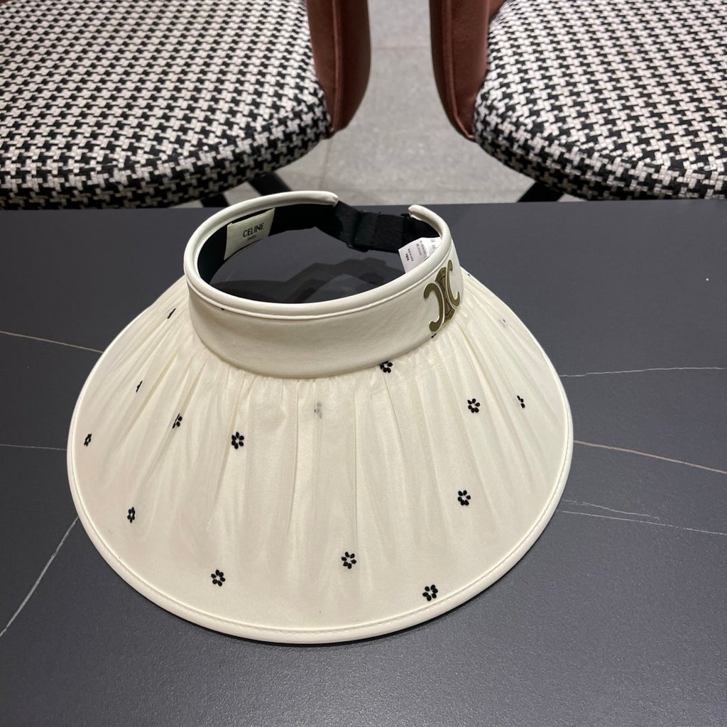 CELINE 26S FLORAL PRINT SUN VISOR HAT STYLE 229