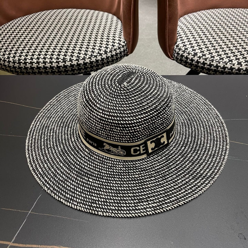 CELINE 26S WIDE BRIM STRAW SUN HAT STYLE 226