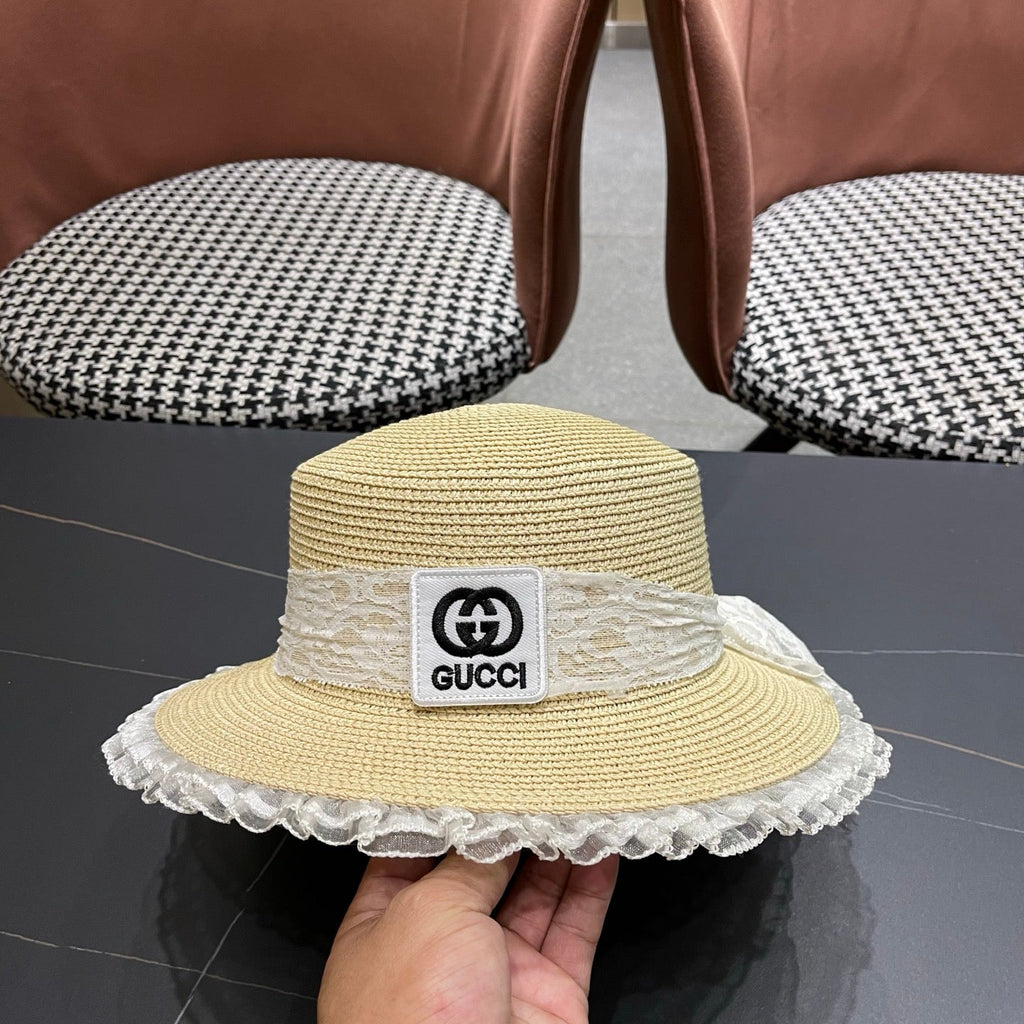 GUCCI 26S WIDE-BRIMMED STRAW HAT 252