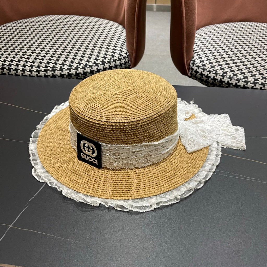 GUCCI 26S WIDE-BRIMMED STRAW HAT 253