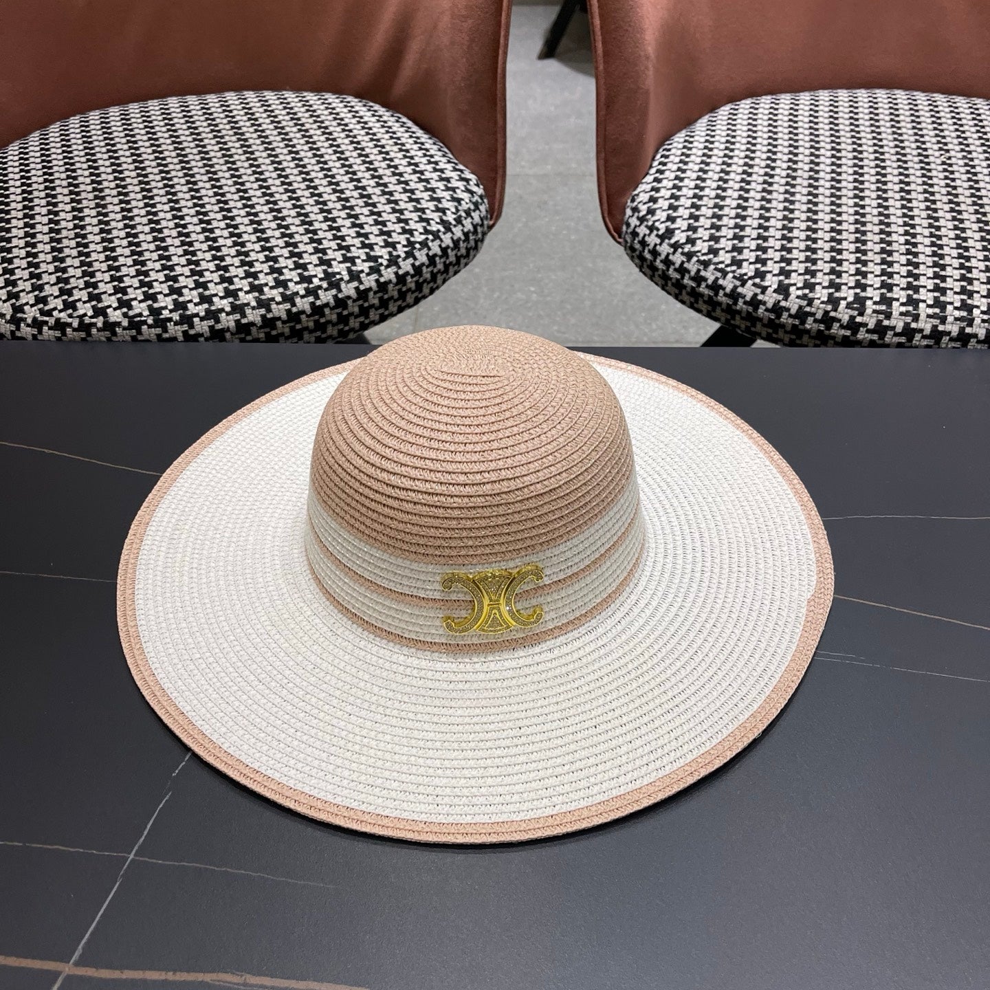 CELINE 26S WIDE BRIM STRAW SUN HAT 200