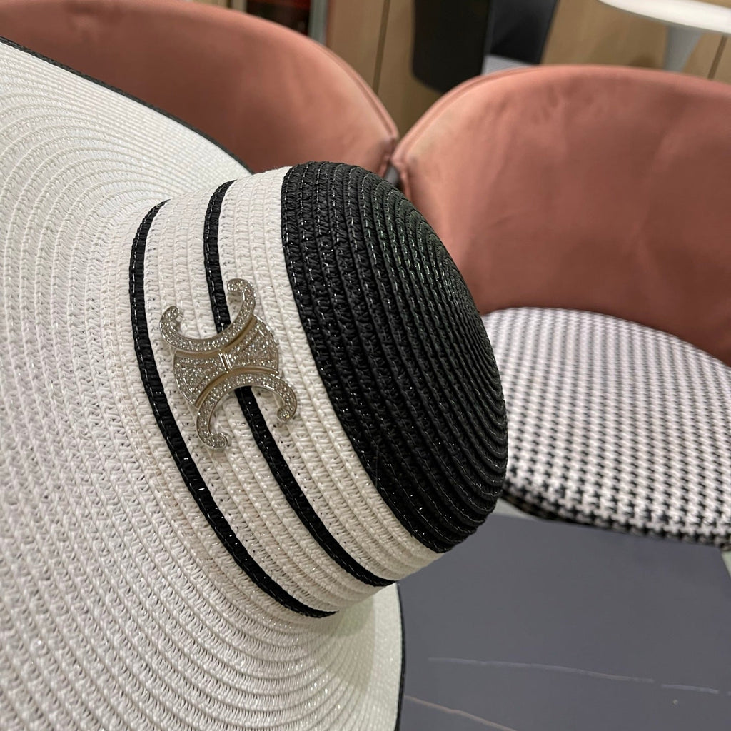 CELINE 26S WIDE BRIM STRAW SUN HAT 199