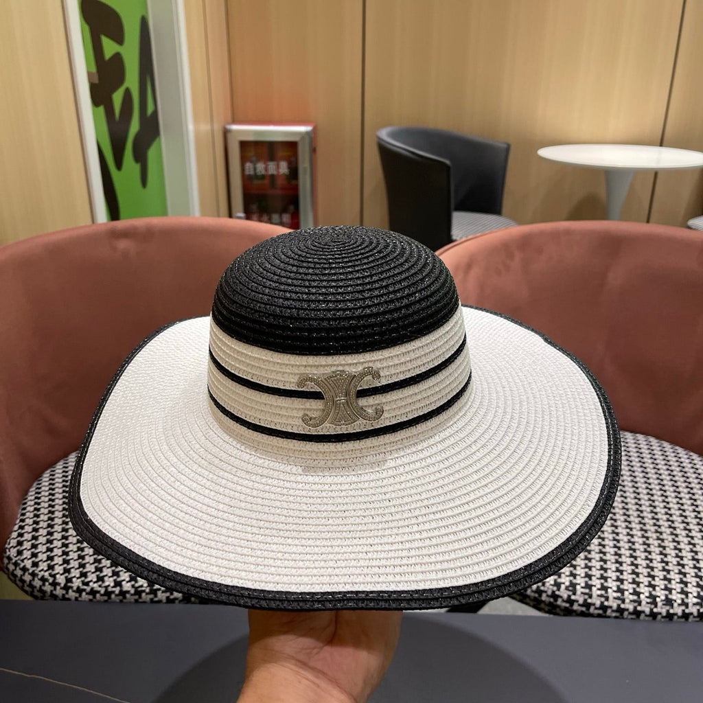 CELINE 26S WIDE BRIM STRAW SUN HAT 199