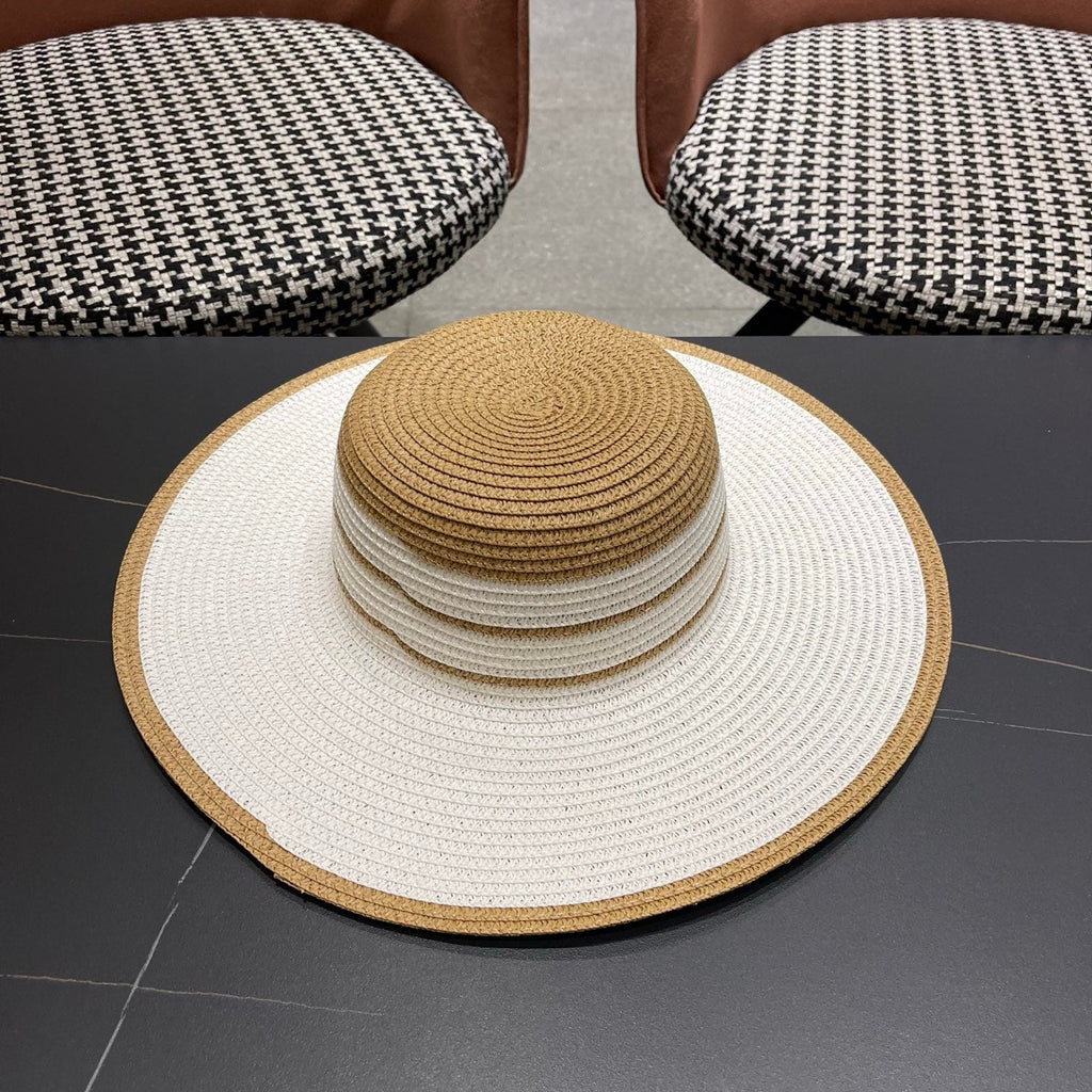 CELINE 26S WIDE BRIM STRAW SUN HAT 198