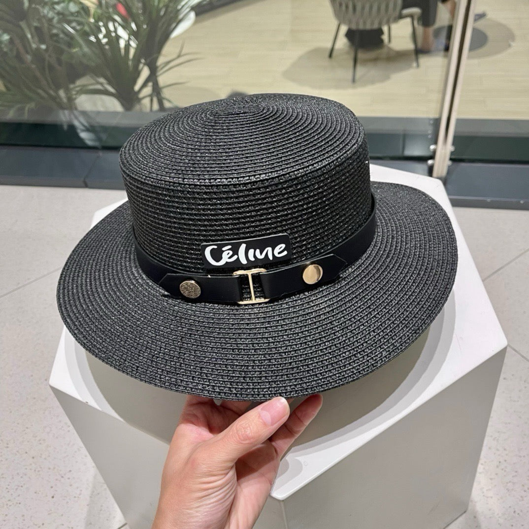 CELINE 26S STRAW BOATER HAT STYLE 141
