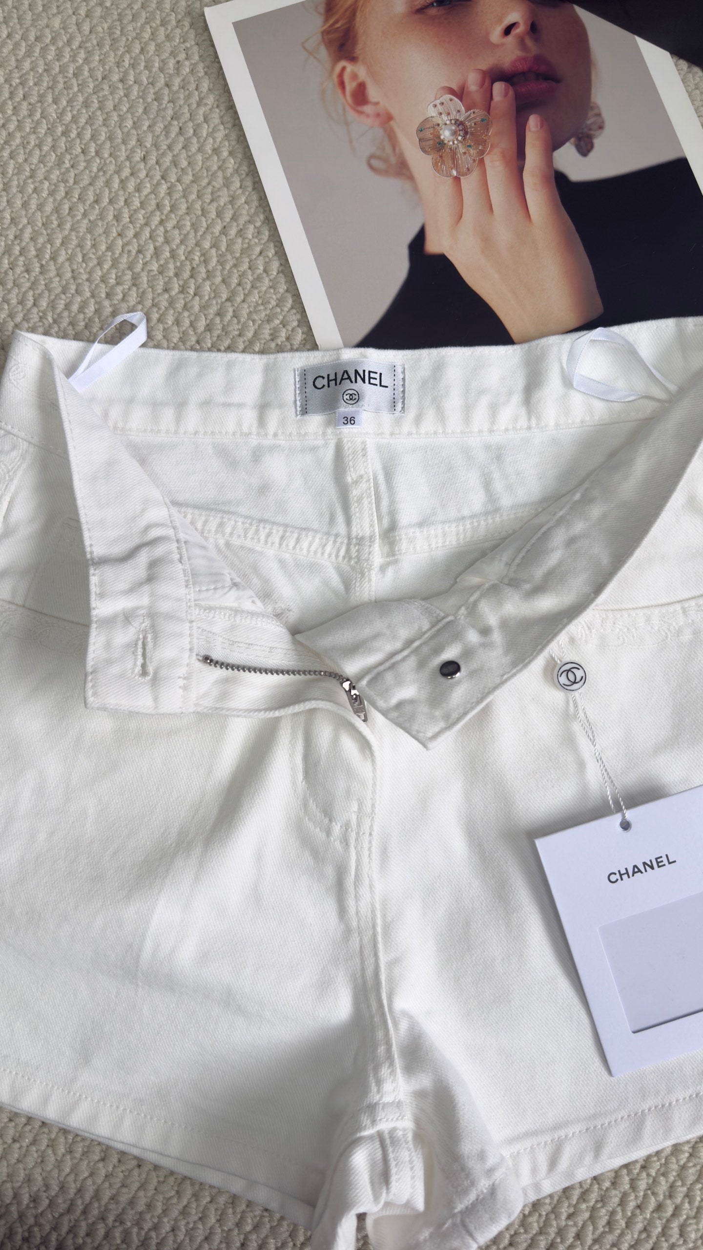 CHANEL 26S DENIM SHORTS 1436