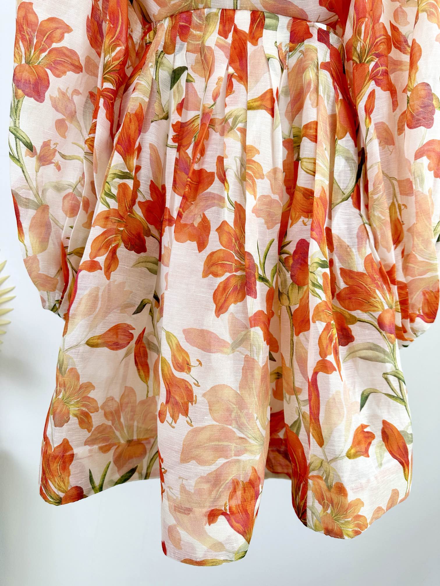 LANTERN SLEEVE MINI DRESS 25S IN SILK 266357