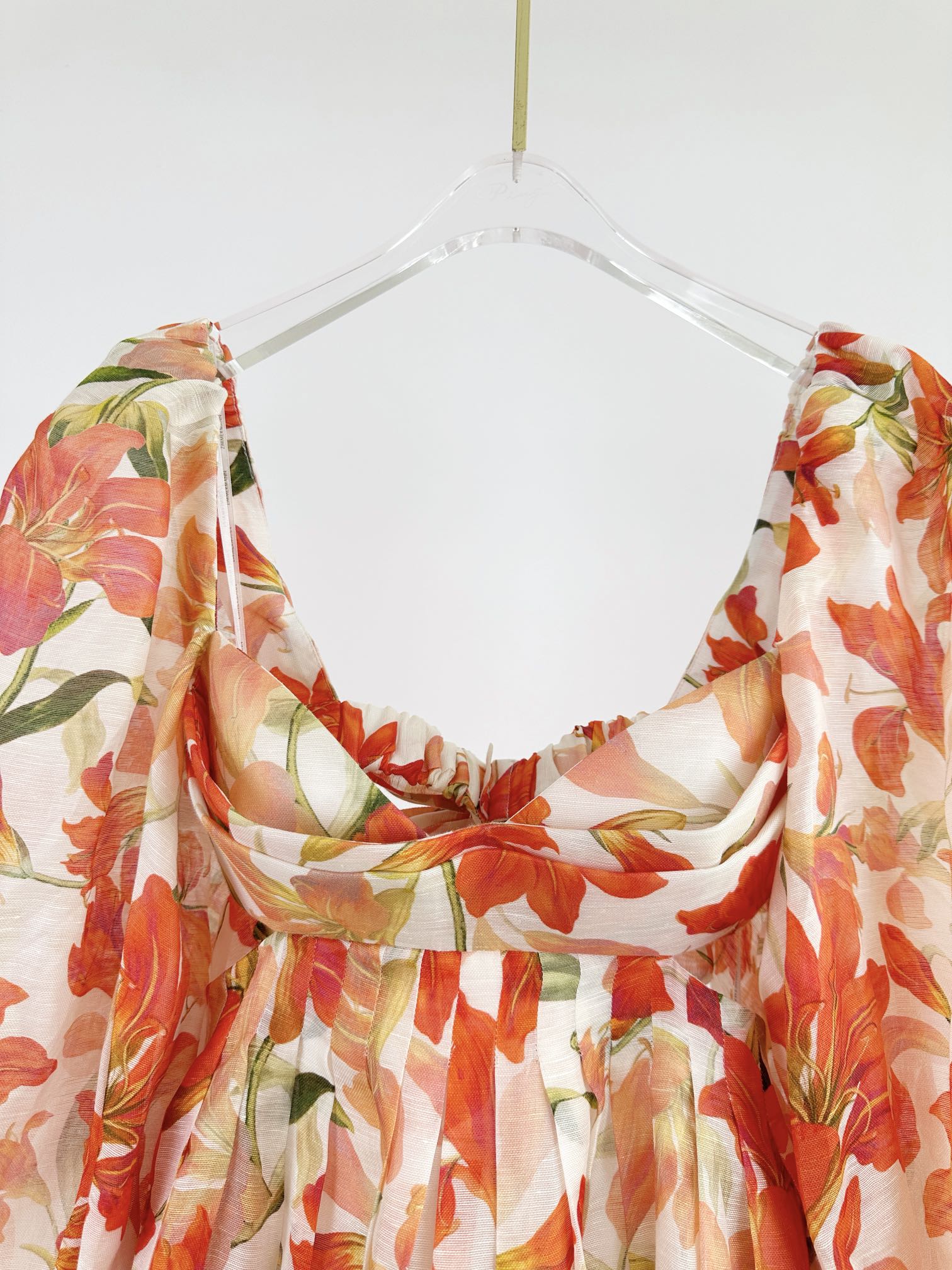 LANTERN SLEEVE MINI DRESS 25S IN SILK 266357