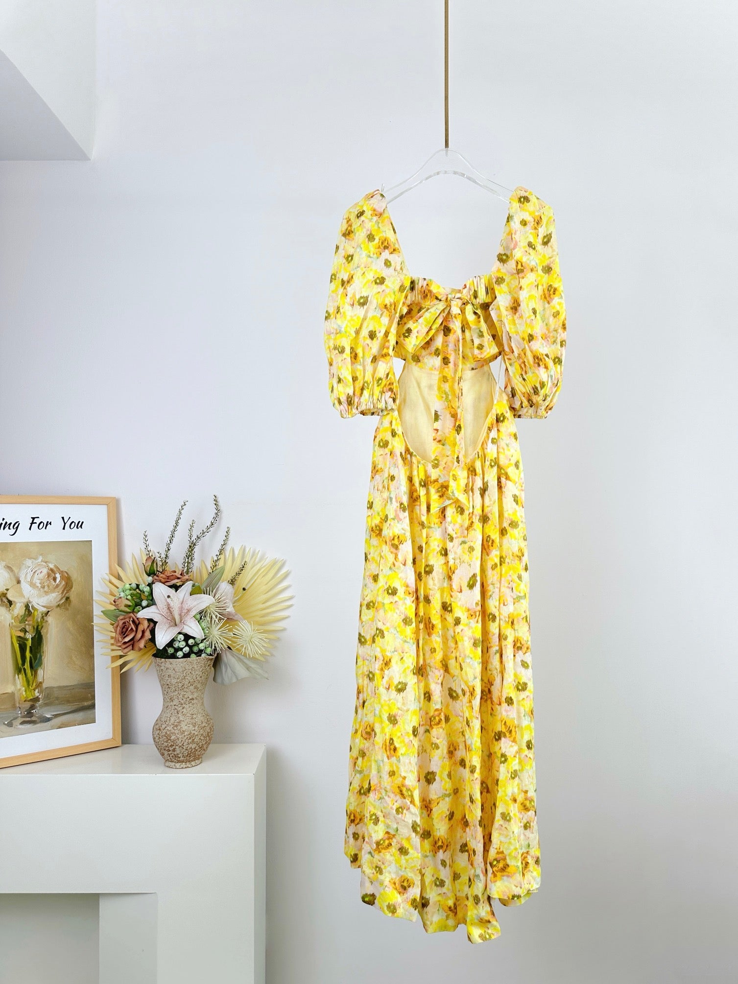 BACKLESS MIDI DRESS 25S IN LINEN 266369