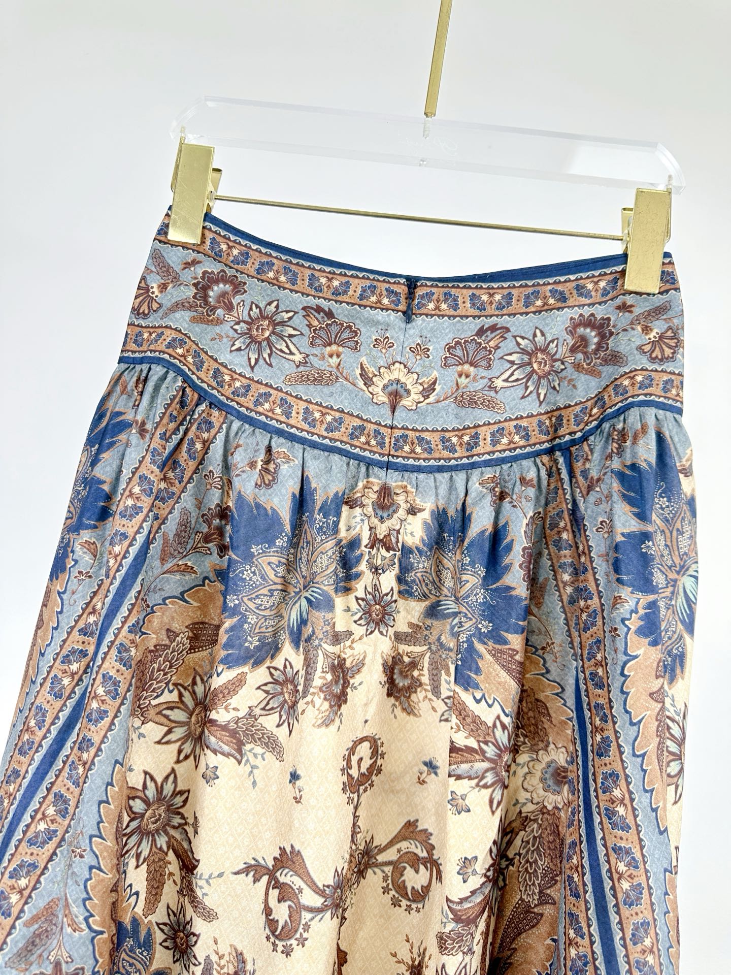 LONG SKIRT PRINTED 25S IN SPUN SILK 266326