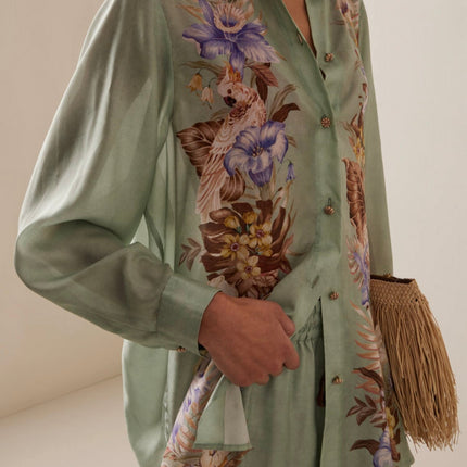 ZIMMERMANN 26S BLOUSE AND WIDE-LEG PANTS SET 248