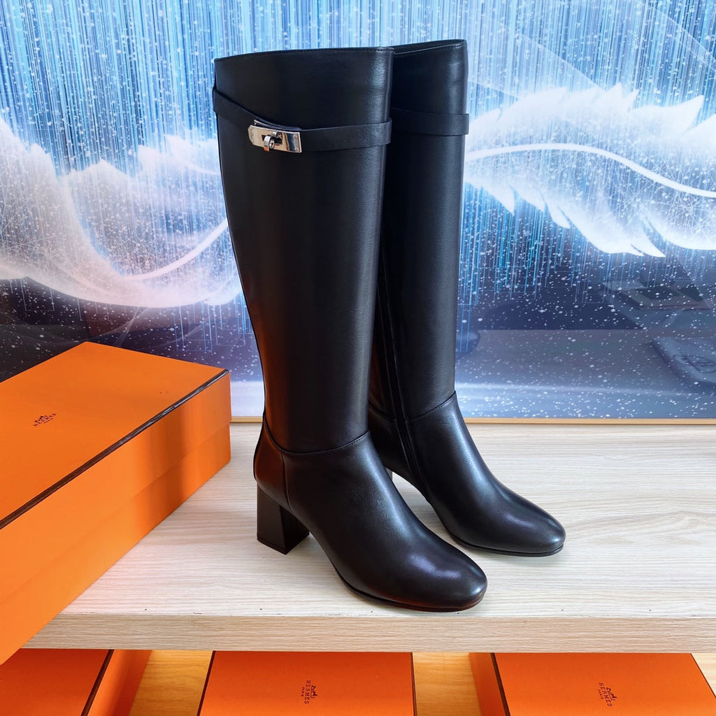 STORY BOOT 7 CM IN BLACK LAMBSKIN