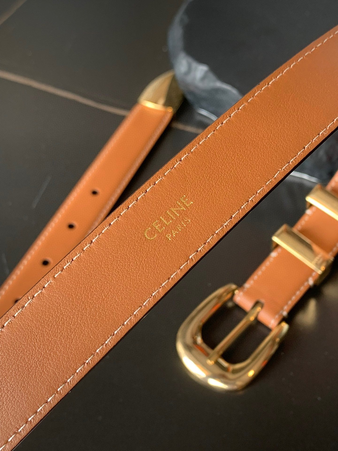 Medium Western Belt 25mm In Brown Calfskin Ghw