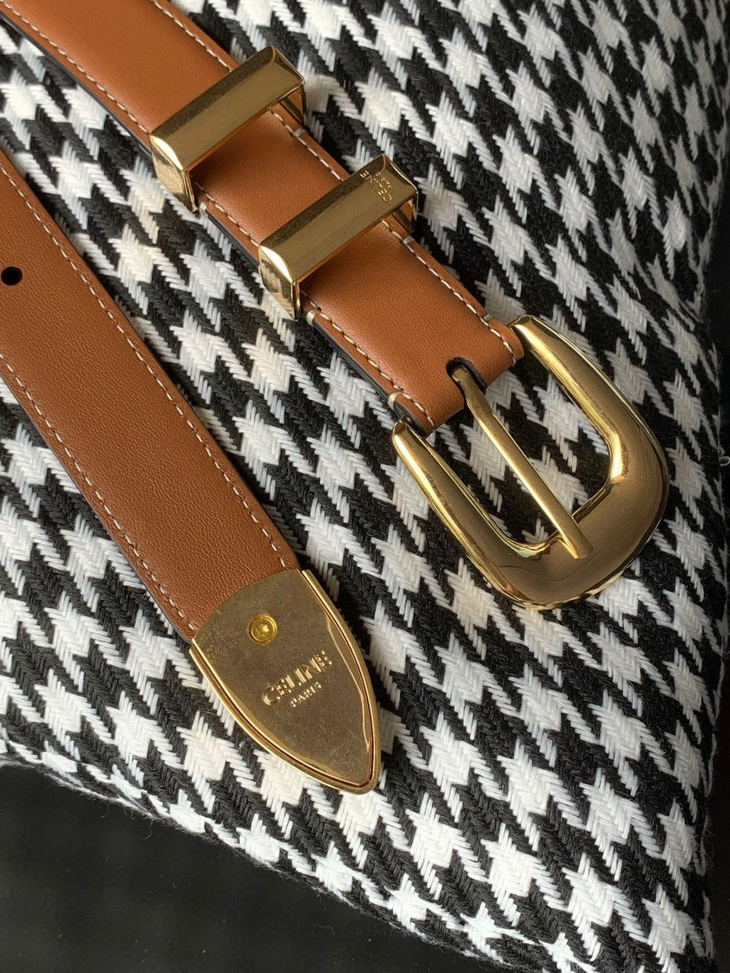 Medium Western Belt 25mm In Brown Calfskin Ghw