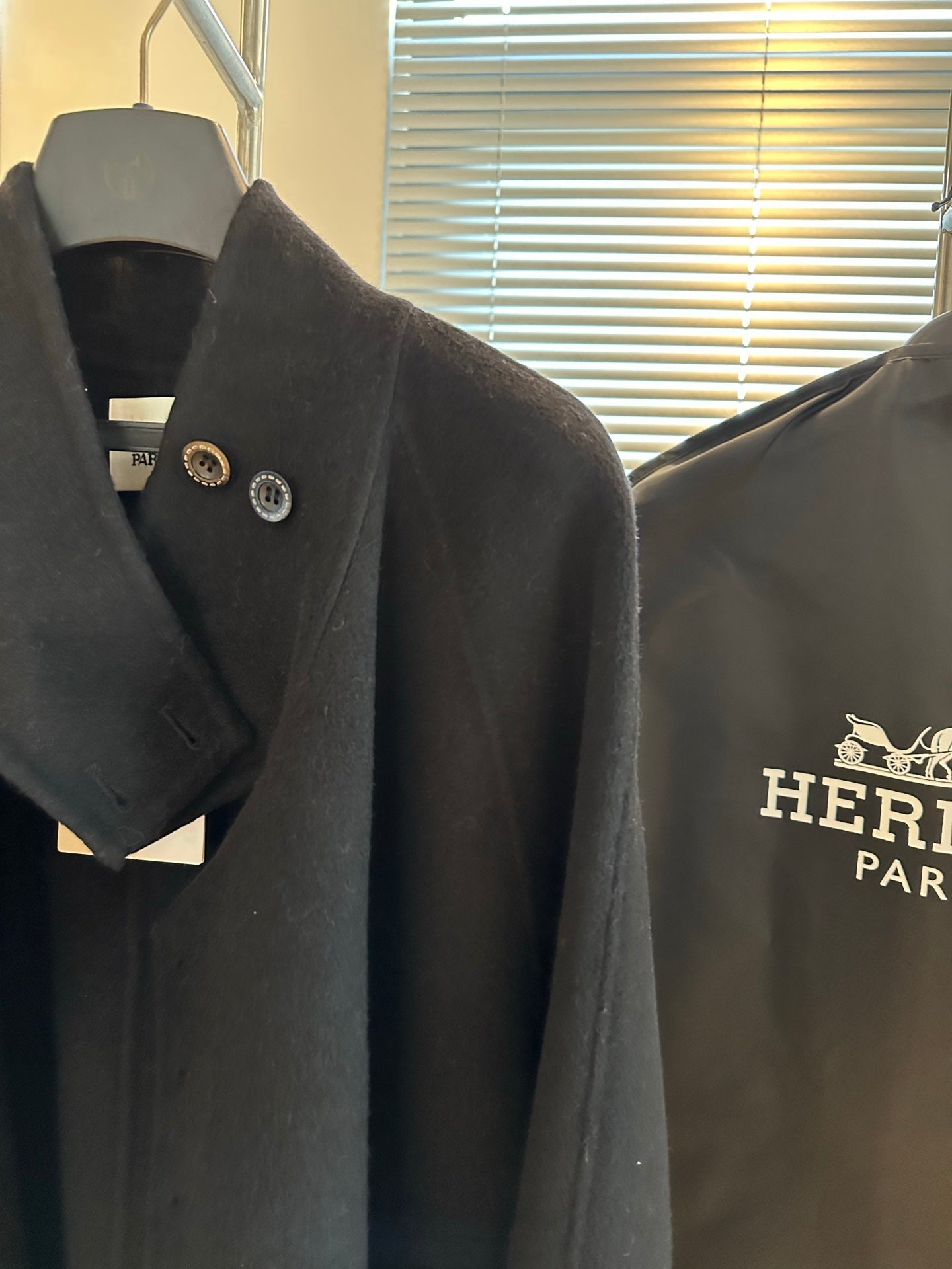 HERMES 25S PREMIUM LONG COAT WITH STAND COLLAR 315