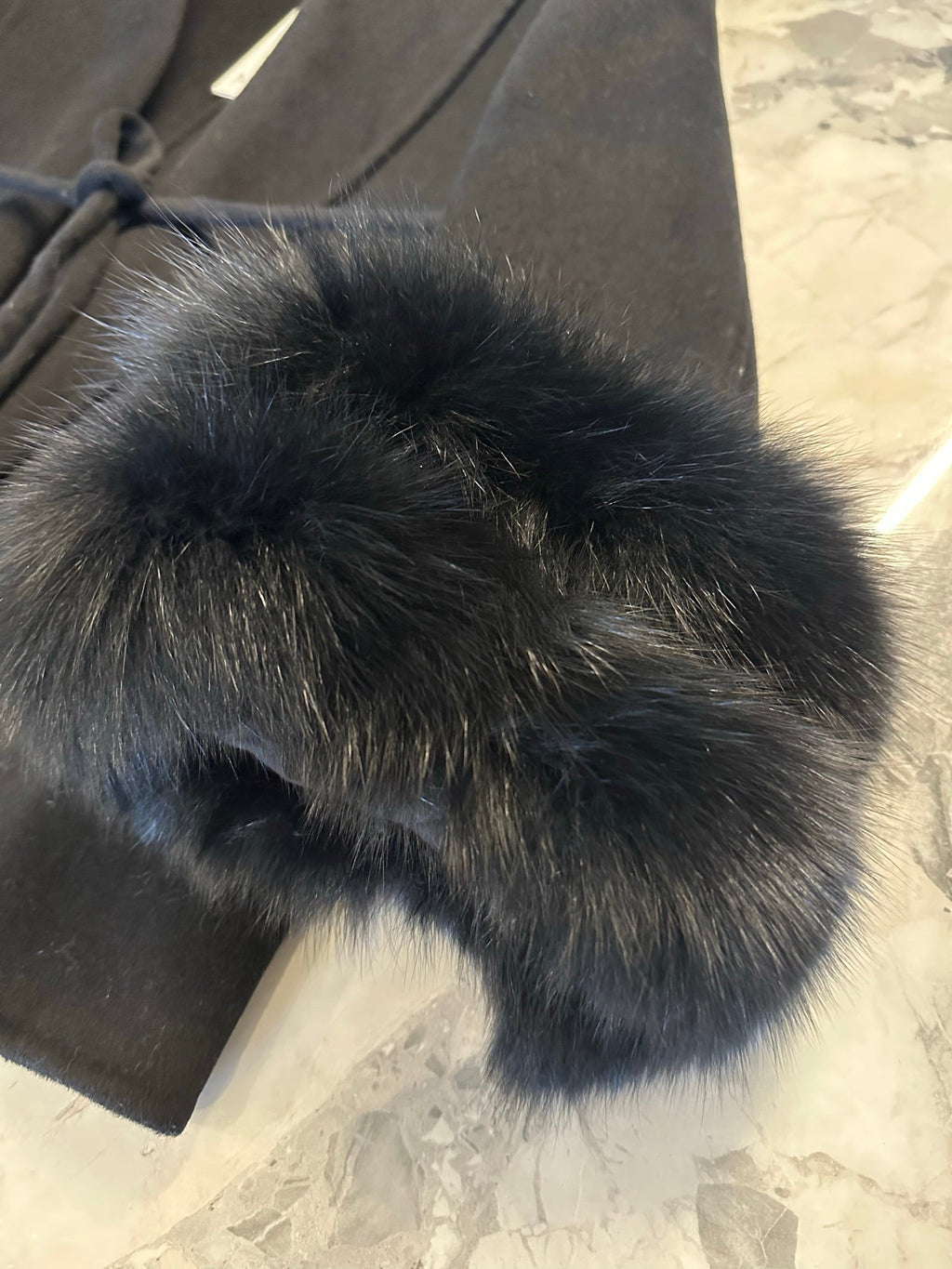 MAX MARA 25S CASHMERE COAT WITH FOX FUR TRIM 203
